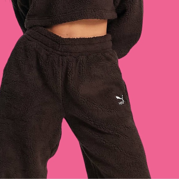 PUMA Women’s Sherpa Sweatpants Teddy Brown - Picture 4 of 8
